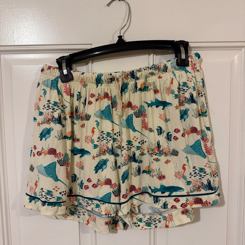 Colorful Ocean Print Women's PJ Shorts